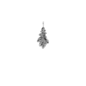 Sterling silver leaf design necklace pendant, meaning resilience and potential, from Evolve Inspired Jewellery