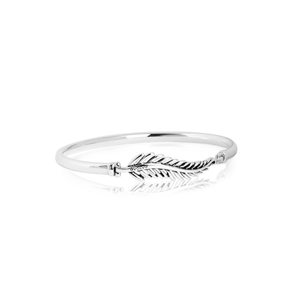 Sterling silver Forever Fern Bangle, from Evolve Inspired Jewellery