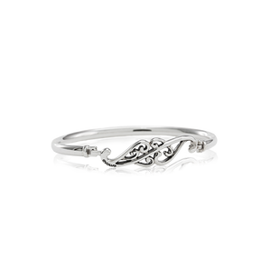 Sterling silver Soulmates Bangle, size 19cm, from Evolve Inspired Jewellery