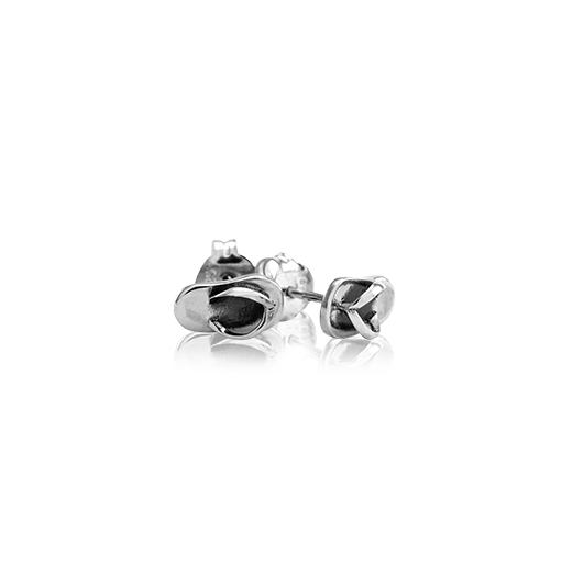 Sterling silver jandal design studs, from Evolve Inspired Jewellery