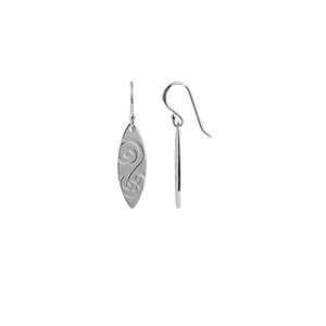 Sterling silver Ocean Spirit drop earrings, meaning energy, from Evolve Inspired Jewellery