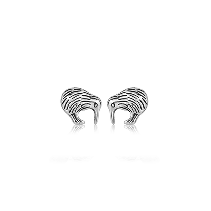 Kiwi Studs, silver stud earrings meaning New Zealand icon from Evolve Inspired Jewellery
