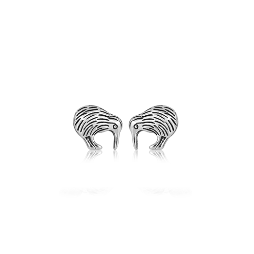 Kiwi Studs, silver stud earrings meaning New Zealand icon from Evolve Inspired Jewellery