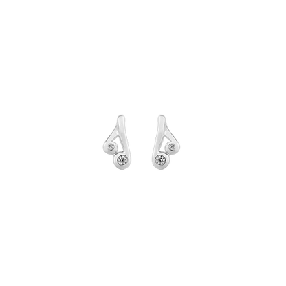 Sterling silver stud earrings in a fern design, meaning nurture, from Evolve Inspired Jewellery