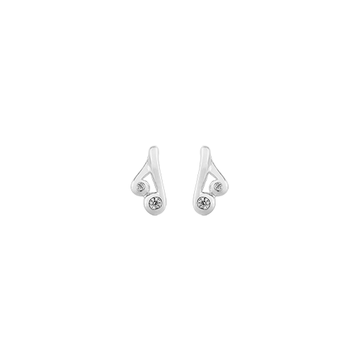 Sterling silver stud earrings in a fern design, meaning nurture, from Evolve Inspired Jewellery