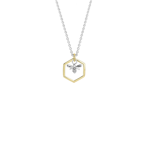Geometric 2025 bee necklace
