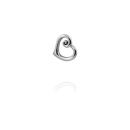 Sterling silver heart shapped necklace pendant, from Evolve Inspired Jewellery