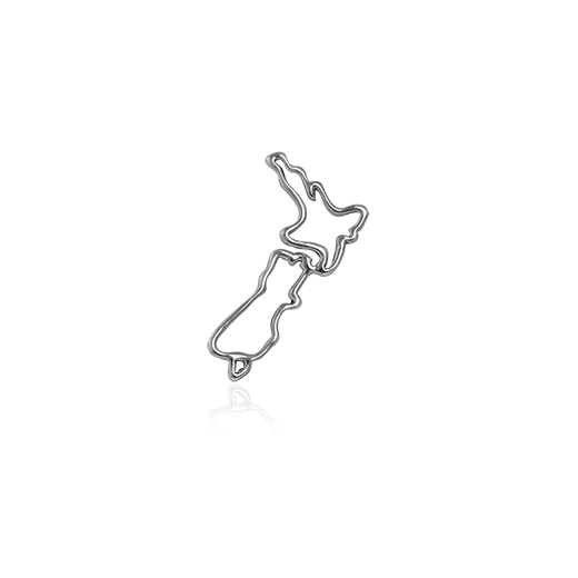 Sterling silver nz map necklace pendant, from Evolve Inspired Jewellery