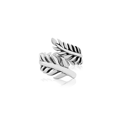 Sterling silver ring in a fern design, from Evolve Inspired Jewellery