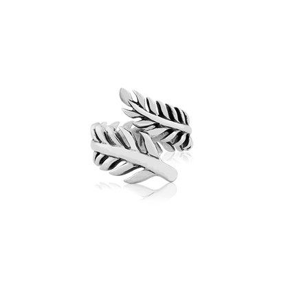 Sterling silver ring in a fern design, from Evolve Inspired Jewellery