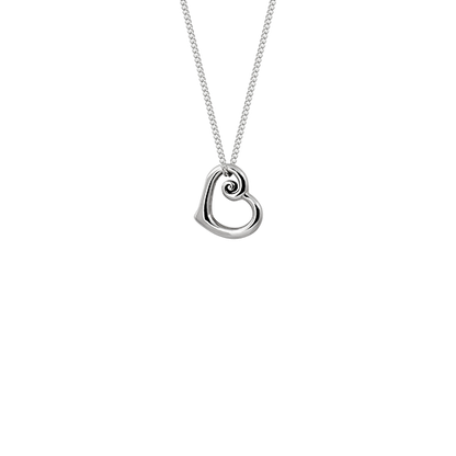 Sterling silver heart shapped necklace, from Evolve Inspired Jewellery