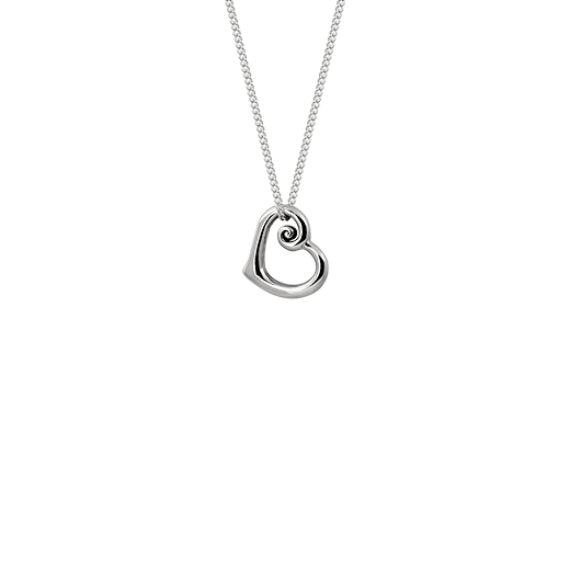 Sterling silver heart shapped necklace, from Evolve Inspired Jewellery