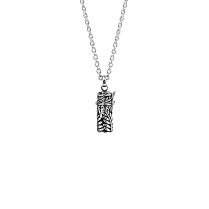 Sterling silver necklace locket with fern design, from Evolve Inspired Jewellery