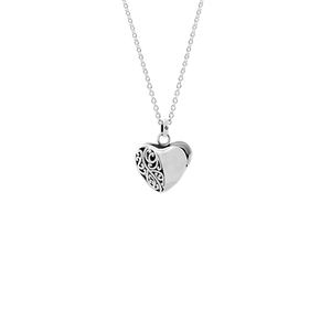 Sterling silver necklace locket featuring a koru nz jewellery design, from Evolve Inspired Jewellery