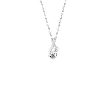 Sterling silver fern design necklace, meaning nurture, from Evolve Inspired Jewellery