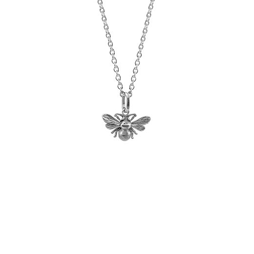 Sterling silver bumble bee design necklace, meaning diligent, from Evolve Inspired Jewellery