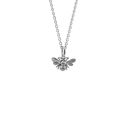 Sterling silver bumble bee design necklace, meaning diligent, from Evolve Inspired Jewellery
