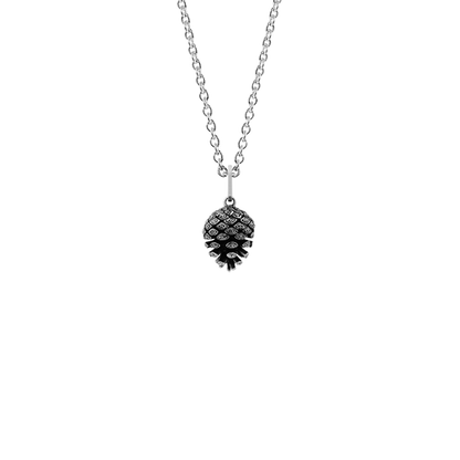 Sterling silver pinecone design necklace, meaning independence and intuition, from Evolve Inspired Jewellery