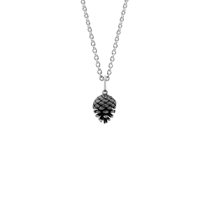 Sterling silver pinecone design necklace, meaning independence and intuition, from Evolve Inspired Jewellery
