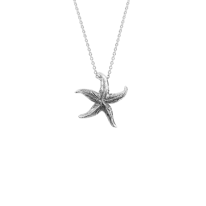Sterling silver starfish design necklace, meaning love, from Evolve Inspired Jewellery