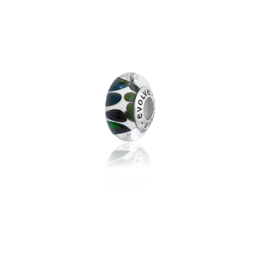 Fiordland, Murano glass bead charm from Evolve Inspired Jewellery