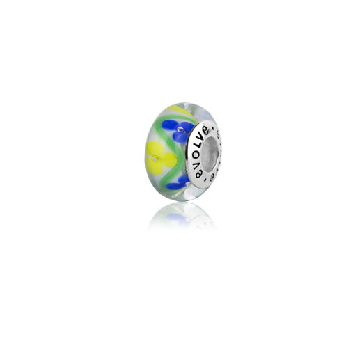 Murano glass bead charm meaning happiness from Evolve Inspired Jewellery