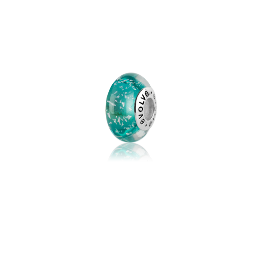 Mt Maunganui, Murano glass bead charm from Evolve Inspired Jewellery