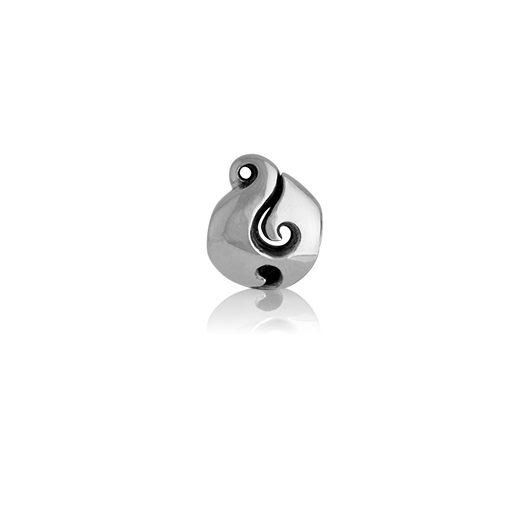 Strength, silver bead charm meaning strength from Evolve Inspired Jewellery