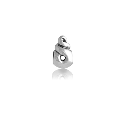 Friendship & Eternity, silver bead charm meaning friendship and eternity from Evolve Inspired Jewellery