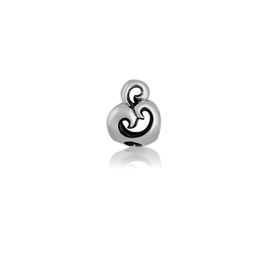 Manaia, silver bead charm meaning guardian from Evolve Inspired Jewellery