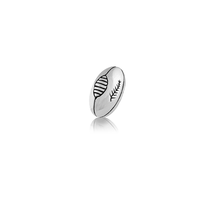 Rugby Ball, silver bead charm meaning world champs from Evolve Inspired Jewellery