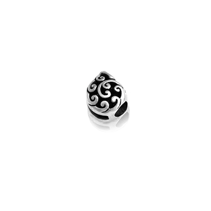 Fern Frond, silver bead charm from Evolve Inspired Jewellery