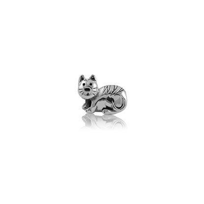 Kitty Cat, silver bead charm from Evolve Inspired Jewellery