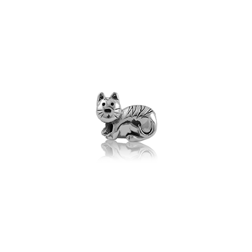 Kitty Cat, silver bead charm from Evolve Inspired Jewellery
