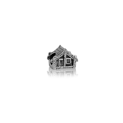 Whare, silver bead charm meaning meeting house from Evolve Inspired Jewellery