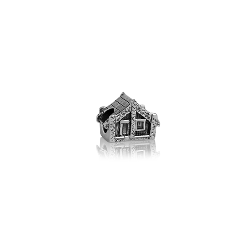 Whare, silver bead charm meaning meeting house from Evolve Inspired Jewellery