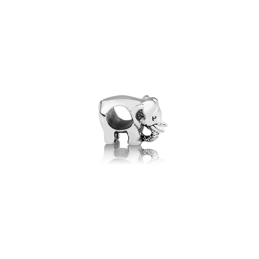 Lucky Elephant, silver bead charm from Evolve Inspired Jewellery