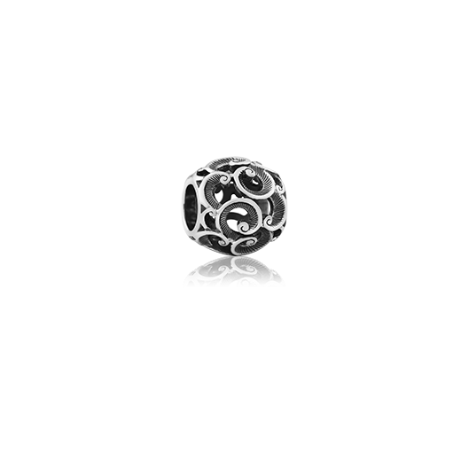 Treasured Koru, silver bead charm meaning valued from Evolve Inspired Jewellery