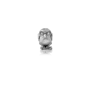 Ruru, silver owl bead charm meaning morepork from Evolve Inspired Jewellery