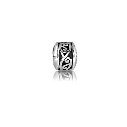 Continuum Stopper, silver charm stopper from Evolve Inspired Jewellery