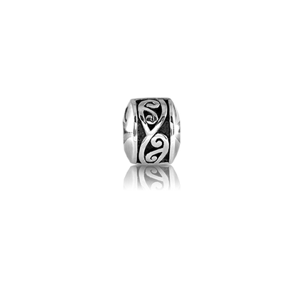 Continuum Stopper, silver charm stopper from Evolve Inspired Jewellery
