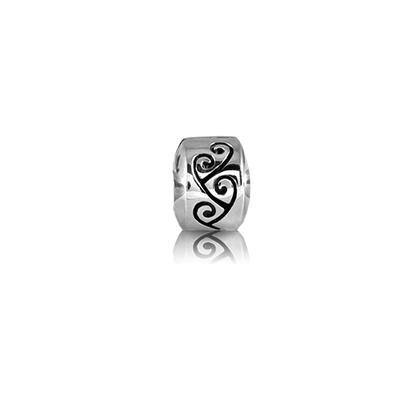 Evolution Stopper, silver charm stopper from Evolve Inspired Jewellery