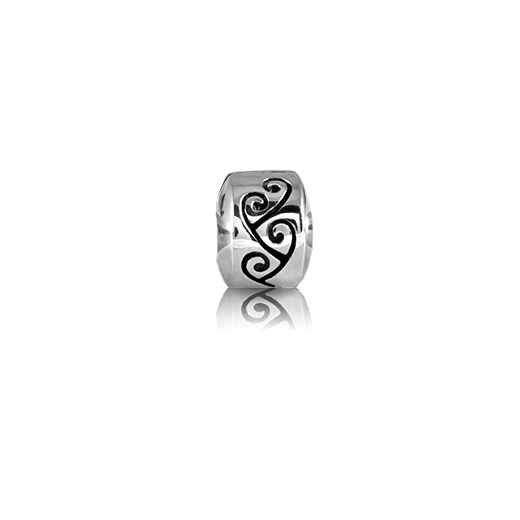 Evolution Stopper, silver charm stopper from Evolve Inspired Jewellery