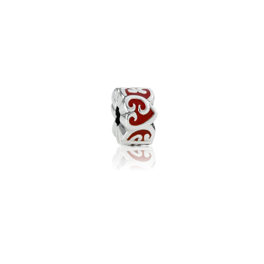 Eternity Koru Heart Clip enamel clip charm from Evolve Inspired Jewellery