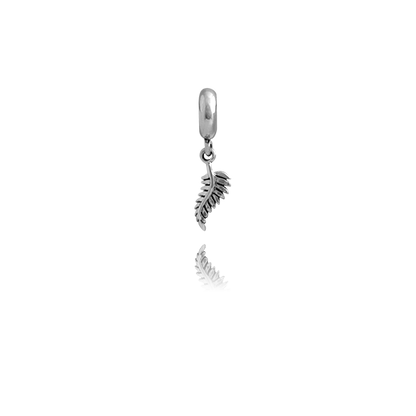 Aotearoa's Fern, silver pendant charm from Evolve Inspired Jewellery