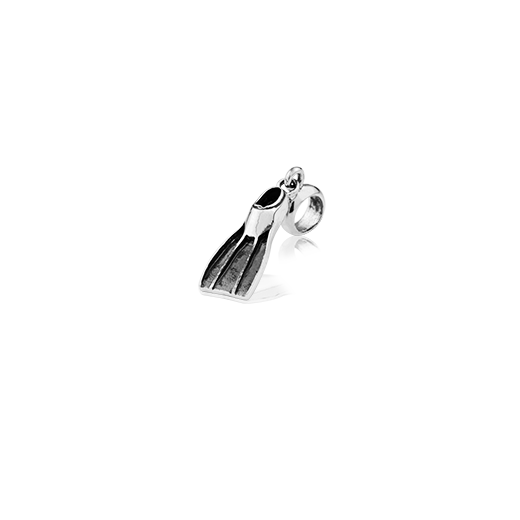 Diving Fin, silver pendant charm from Evolve Inspired Jewellery