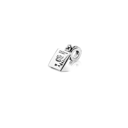 NZ Passport, silver pendant charm from Evolve Inspired Jewellery