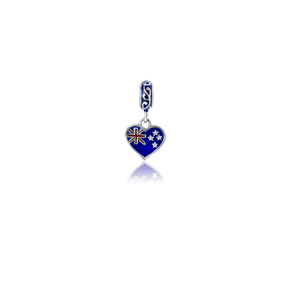 NZ Love, enamel and silver pendant charm meaning love and pride from Evolve Inspired Jewellery