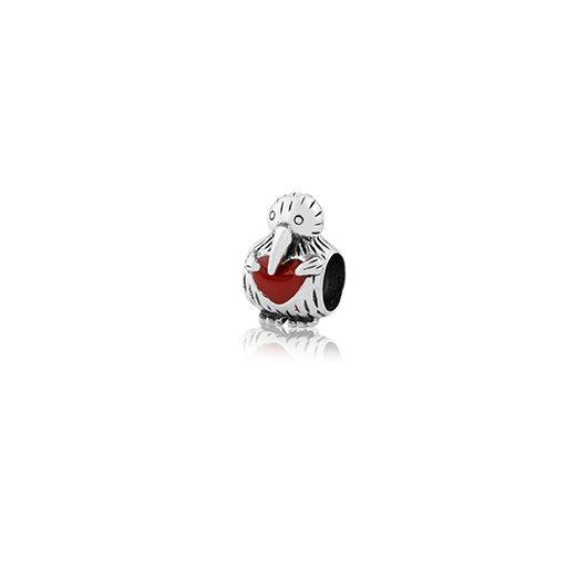 Kiwi Love, enamel bead charm from Evolve Inspired Jewellery
