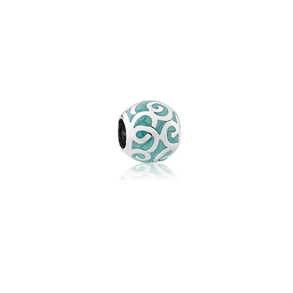 Aotearoa's Ocean, enamel bead charm from Evolve Inspired Jewellery